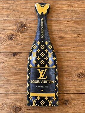 Licensed Louis Vuitton Champagne Bottle Decor Double-Sided 13โ